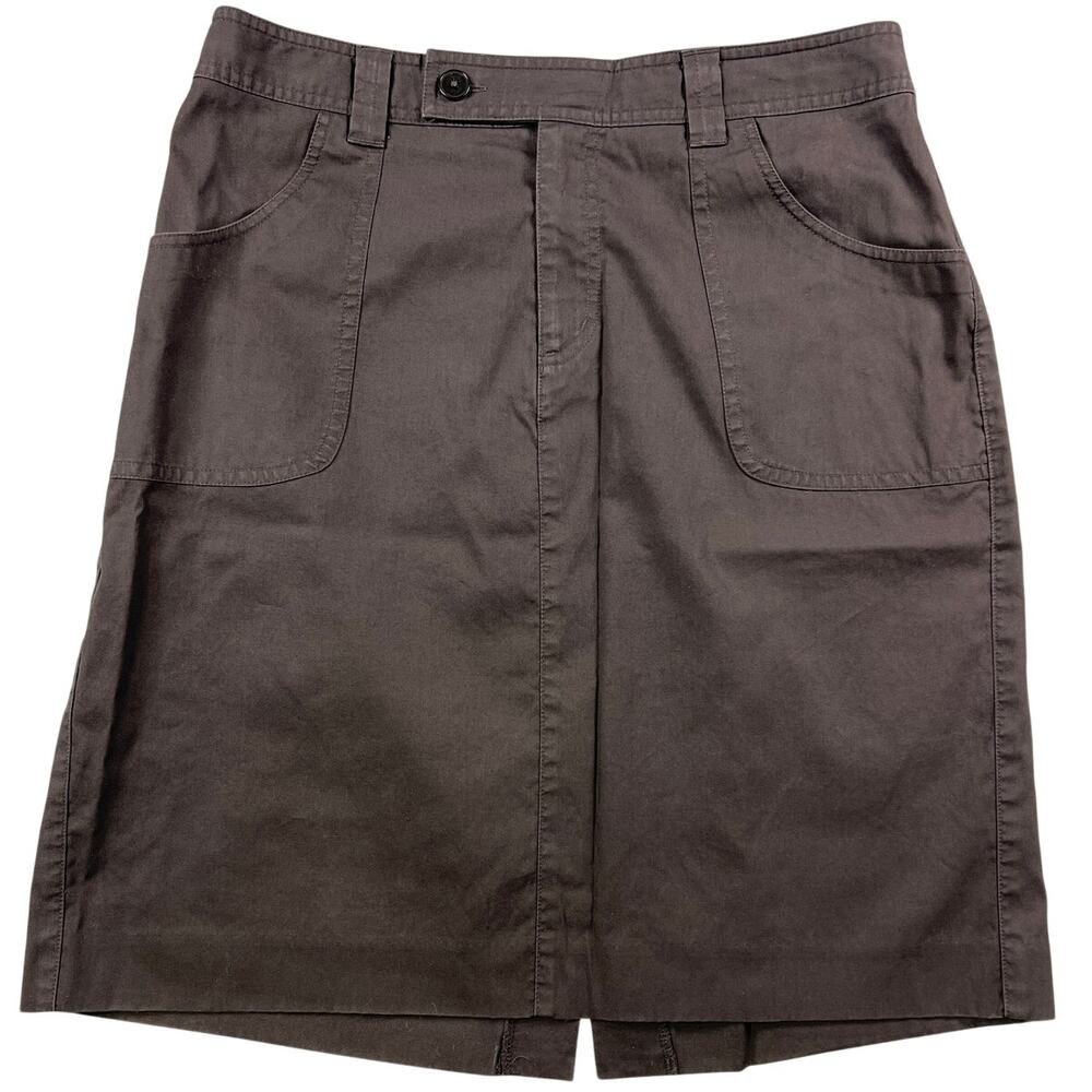 Ralph Lauren RL Brown Skirt 8 M Knee Length Classic Quiet Luxury Minimalist - Picture 3 of 6